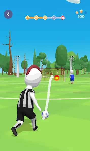 Скачать Stickman Freekick: Soccer game — Много денег — скриншот 5