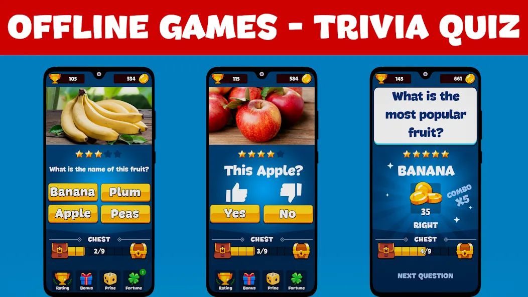 Скачать Trivia Quiz: Fun Offline Games — Последняя версия (Много денег) — скриншот 1