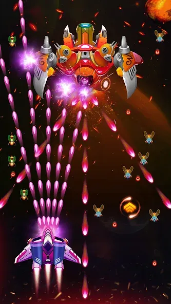 Скачать Galaxy Attack - Alien Shooter — Последняя версия (Много денег и кристаллов) — скриншот 2 Скачать Galaxy Attack - Alien Shooter — Последняя версия (Много денег и кристаллов) — скриншот 2