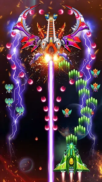 Скачать Galaxy Attack - Alien Shooter — Последняя версия (Много денег и кристаллов) — скриншот 3 Скачать Galaxy Attack - Alien Shooter — Последняя версия (Много денег и кристаллов) — скриншот 3