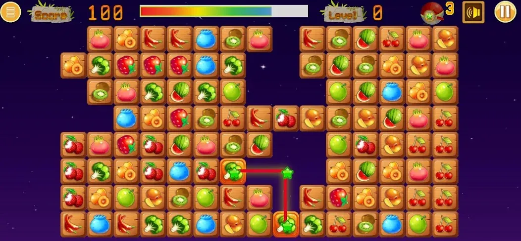 Скачать взлом Link fruits - fruit match pair на Андроид — Много денег — скриншот 5
