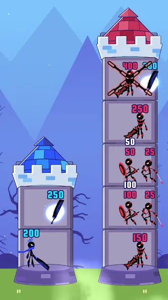 Скачать Hero Castle War: Tower Attack — Модификация Много денег и кристаллов — скриншот 2