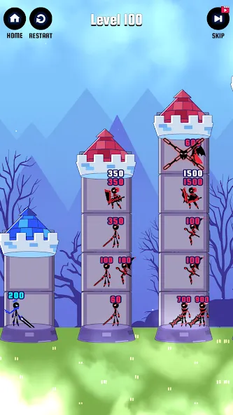 Скачать Hero Castle War: Tower Attack — Модификация Много денег и кристаллов — скриншот 5