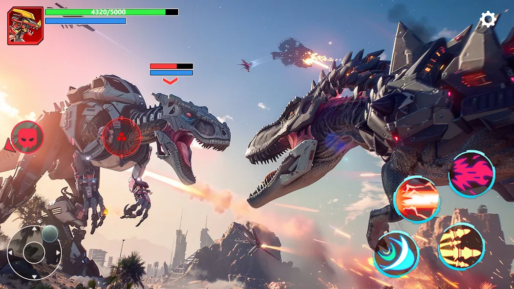 Mech War: Jurassic Dinosaur — Взломанная версия (Много денег и бессмертие) — скриншот 4 Mech War: Jurassic Dinosaur — Взломанная версия (Много денег и бессмертие) — скриншот 4