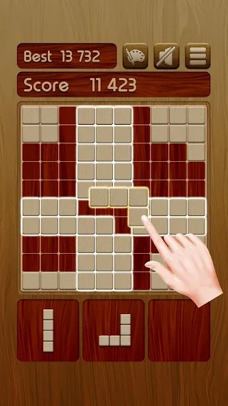 Woody Block Puzzle — Мод: Все открыто без рекламы — скриншот 1