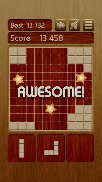 Woody Block Puzzle — Мод: Все открыто без рекламы — скриншот 3