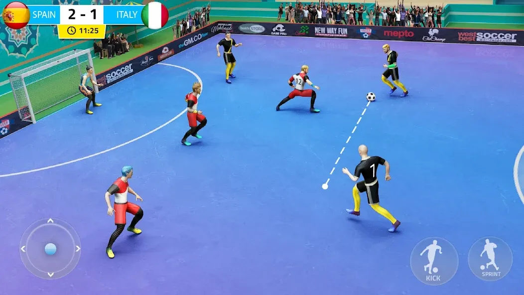 Взломанная Indoor Futsal: Football Games на Андроид — Все разблокировано — скриншот 1 Взломанная Indoor Futsal: Football Games на Андроид — Все разблокировано — скриншот 1