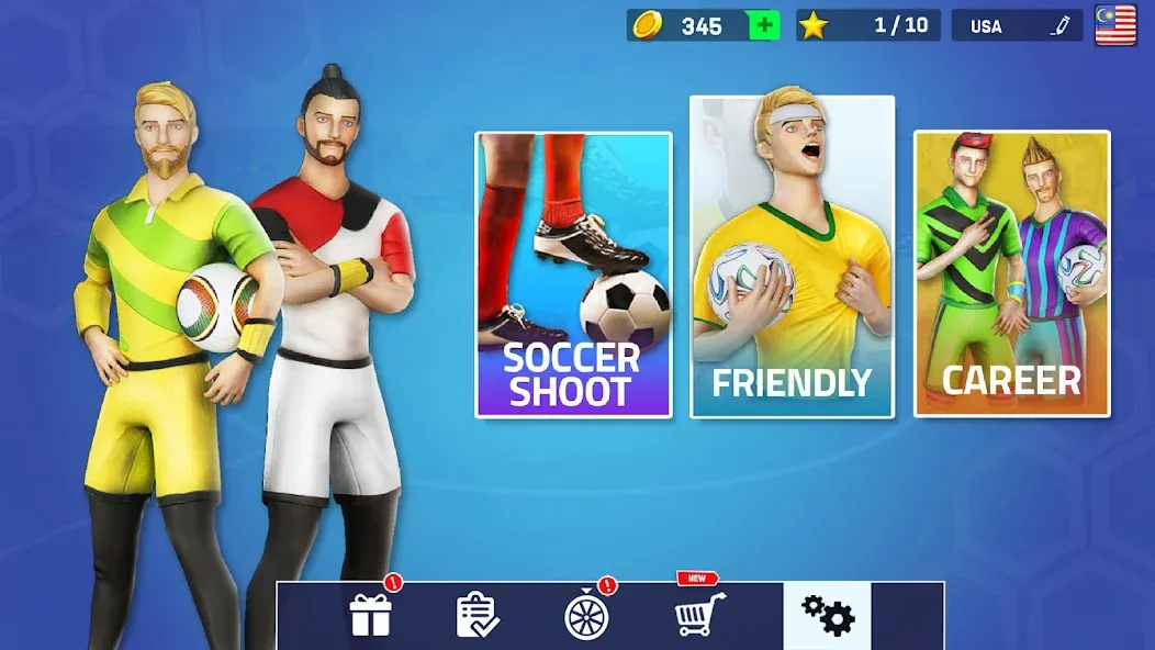 Взломанная Indoor Futsal: Football Games на Андроид — Все разблокировано — скриншот 3 Взломанная Indoor Futsal: Football Games на Андроид — Все разблокировано — скриншот 3