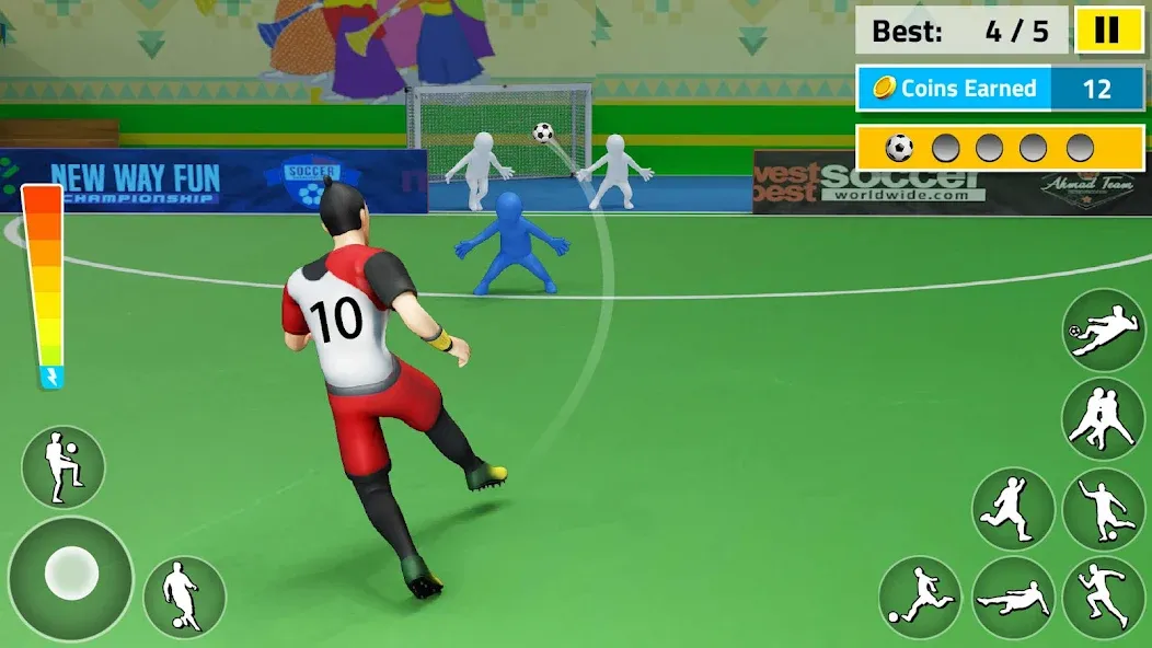 Взломанная Indoor Futsal: Football Games на Андроид — Все разблокировано — скриншот 4 Взломанная Indoor Futsal: Football Games на Андроид — Все разблокировано — скриншот 4