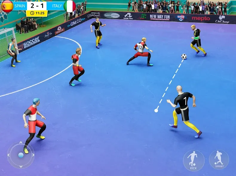 Взломанная Indoor Futsal: Football Games на Андроид — Все разблокировано — скриншот 5