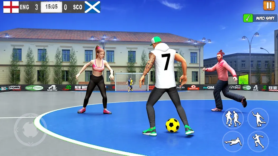 Скачать Street Football: Futsal Games — Модификация Много денег и всё открыто — скриншот 2