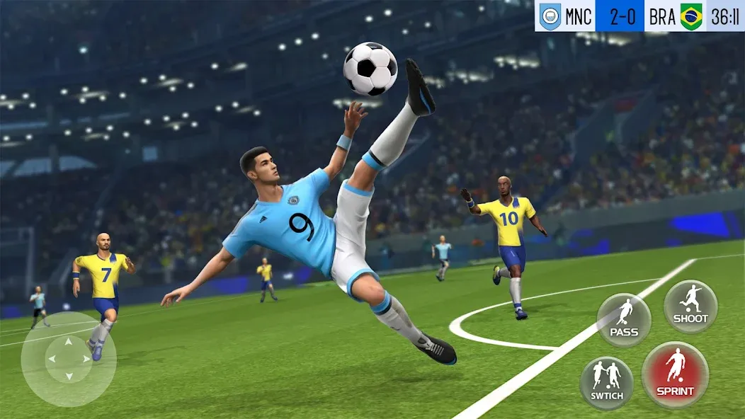Play Football: Soccer Games — Взломанная версия (Много денег) — скриншот 1