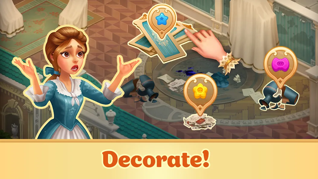 Взломанная Storyngton Hall: Match 3 games на Андроид — Много денег — скриншот 4