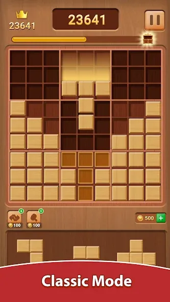Wood Block Puzzle (Мод Много денег) — скриншот 1