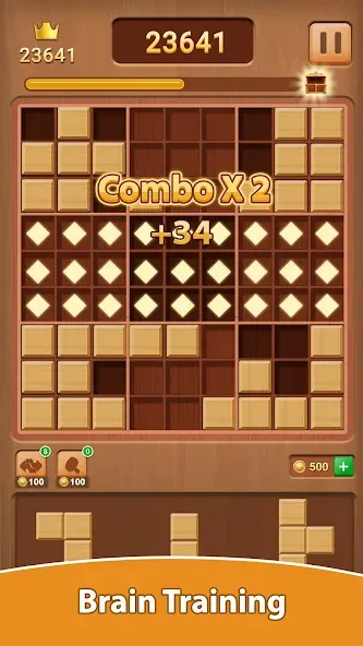 Wood Block Puzzle (Мод Много денег) — скриншот 2