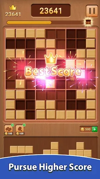 Wood Block Puzzle (Мод Много денег) — скриншот 3