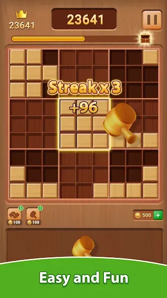 Wood Block Puzzle (Мод Много денег) — скриншот 4