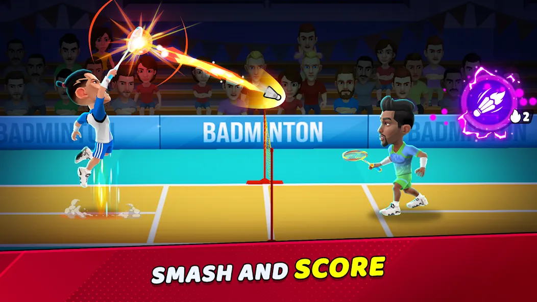 Скачать Badminton Clash 3D — Последняя версия (Много денег) — скриншот 1