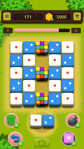 Взломанная Dice Craft - Merge Puzzle на Андроид — Много денег и без рекламы — скриншот 3
