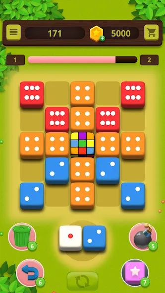 Взломанная Dice Craft - Merge Puzzle на Андроид — Много денег и без рекламы — скриншот 5