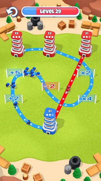 Tower War - Tactical Conquest MOD APK — Много денег — скриншот 1