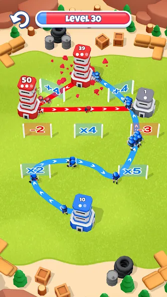Tower War - Tactical Conquest MOD APK — Много денег — скриншот 4