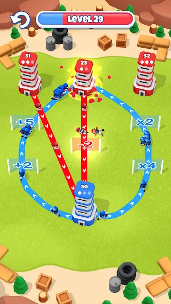 Tower War - Tactical Conquest MOD APK — Много денег — скриншот 5
