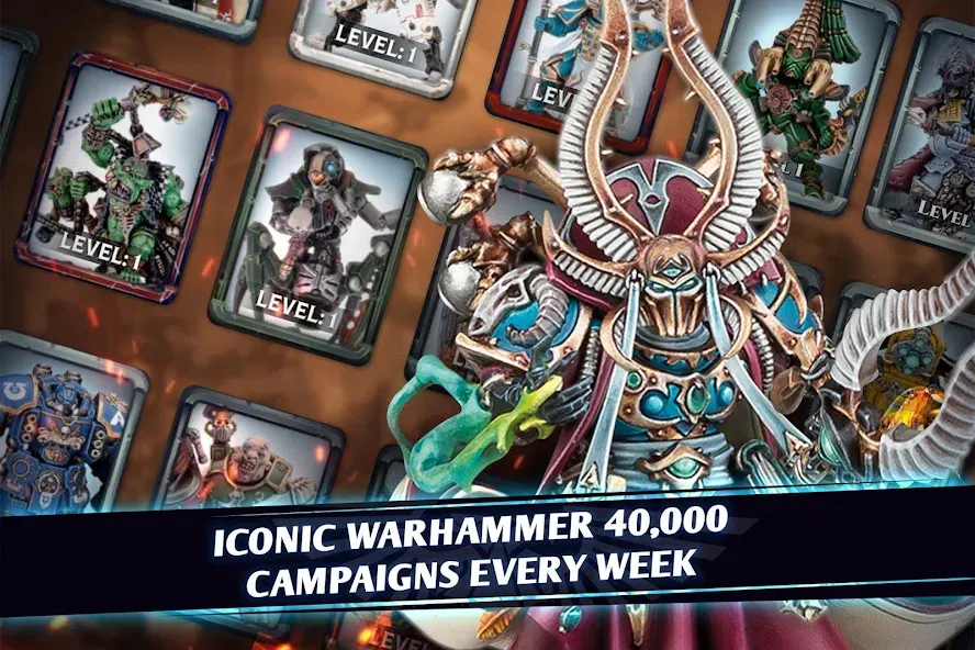 Warhammer Combat Cards - 40K MOD — Много денег на Андроид — скриншот 2