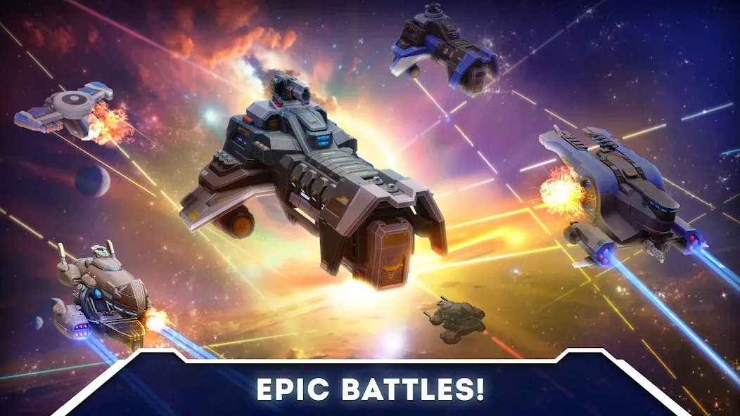 Скачать Galaxy Control: 3D strategy на Android — Много денег и ресурсов — скриншот 1