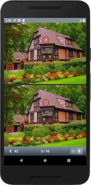 Find 10 differences — Много подсказок — скриншот 3