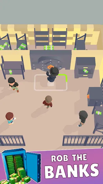 Merge Gangster Heist vs Police Mod APK Много денег и бесконечные патроны — Скачать на Андроид — скриншот 3