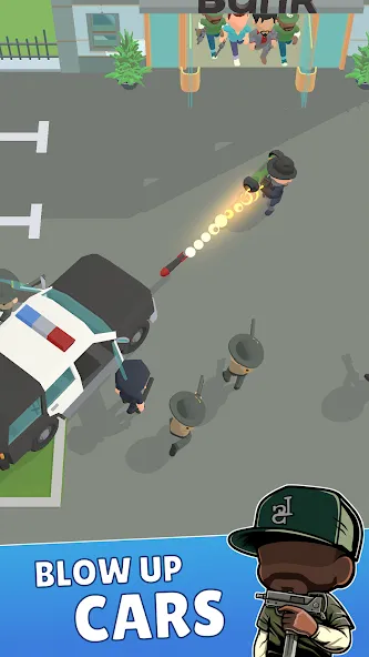 Merge Gangster Heist vs Police Mod APK Много денег и бесконечные патроны — Скачать на Андроид — скриншот 5