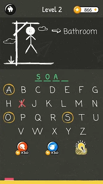 Hangman Words:Two Player Games на Андроид — Все слова разблокированы — скриншот 3