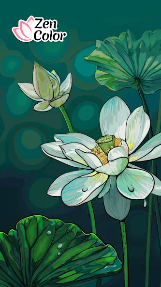 Zen Color - Color By Number (Мод Много подсказок и без рекламы) — скриншот 1