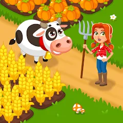 Скачать взломанную Idle Farm Game Offline Clicker — Много денег