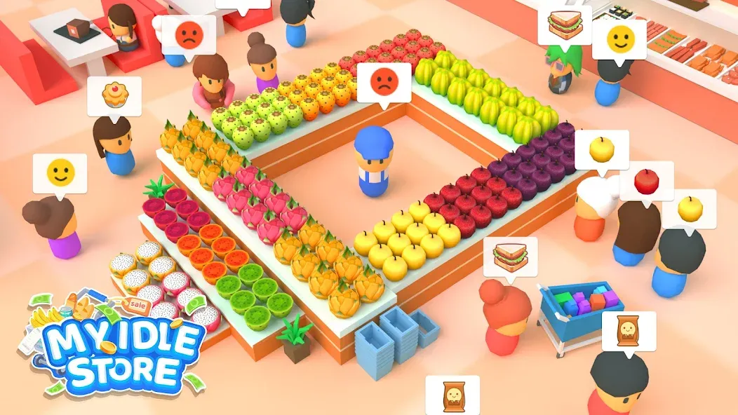 My Idle Supermarket Simulator — Бесконечные деньги и золото — скриншот 1 My Idle Supermarket Simulator — Бесконечные деньги и золото — скриншот 1