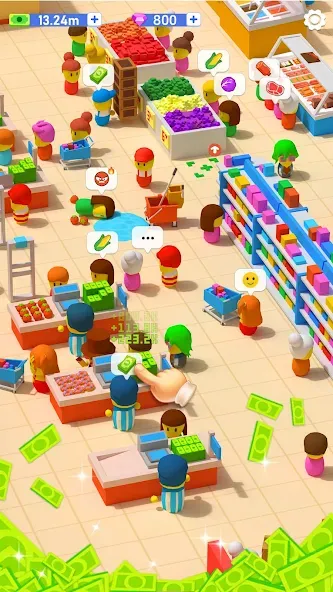 My Idle Supermarket Simulator — Бесконечные деньги и золото — скриншот 3 My Idle Supermarket Simulator — Бесконечные деньги и золото — скриншот 3