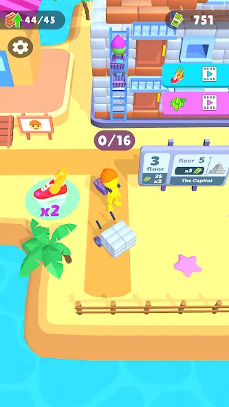 Tower Master: Collect & Build MOD APK — Много денег — скриншот 2