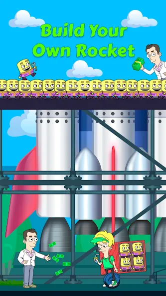 Idle Rocket Tycoon Mod APK Много денег — Скачать на Андроид — скриншот 1