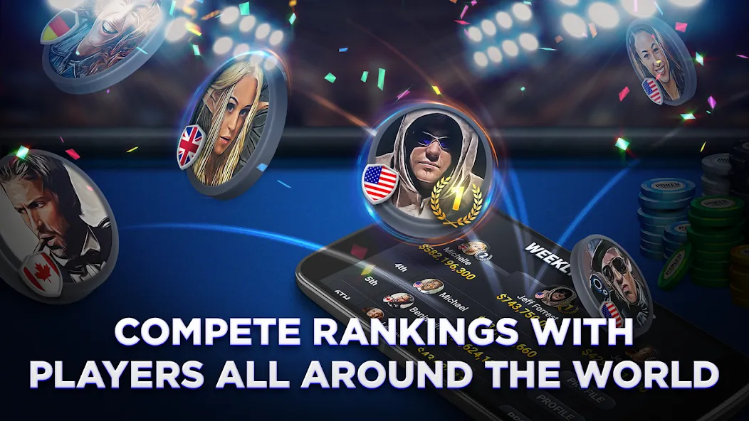 Poker Championship - Holdem Mod APK Много денег — Скачать на Андроид — скриншот 2 Poker Championship - Holdem Mod APK Много денег — Скачать на Андроид — скриншот 2