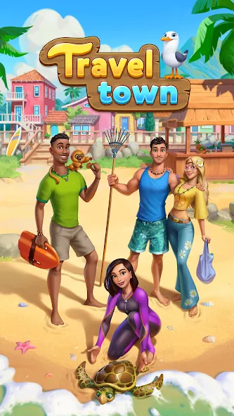 Взломанная Travel Town - Merge Adventure на Андроид — Много денег и энергии — скриншот 5