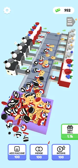 Dessert Factory Idle — Много денег — скриншот 5