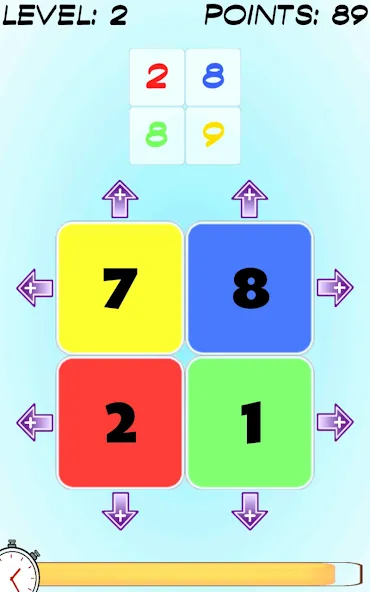 Скачать Squademath - numbers challenge (Мод: Бесконечные подсказки) на Андроид — скриншот 1