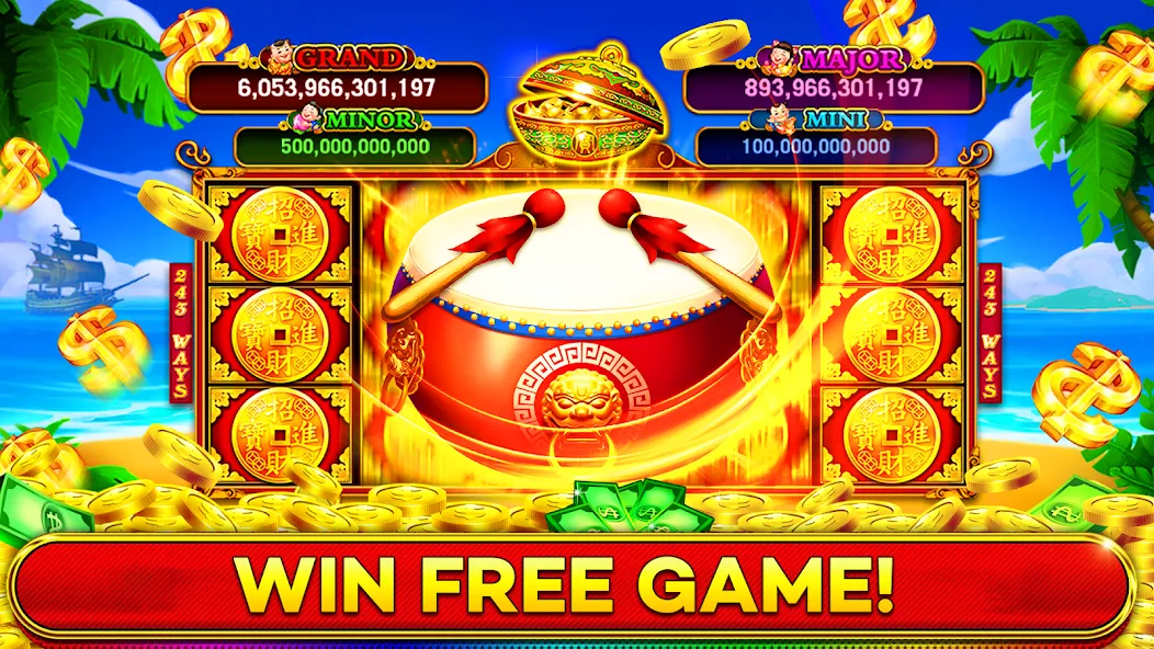 Скачать Jackpot Boom Casino Slot Games — Много денег и бесконечные вращения — скриншот 1