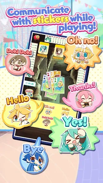 Скачать взломанную Hatsune Miku Tycoon — Много денег — скриншот 3