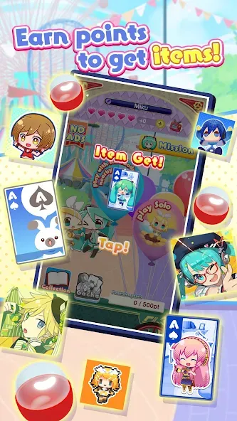 Скачать взломанную Hatsune Miku Tycoon — Много денег — скриншот 4