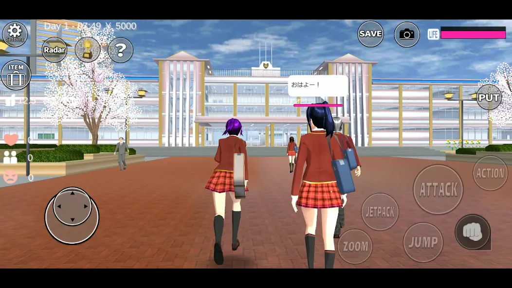 SAKURA School Simulator — Мод: Все костюмы открыты — скриншот 1 SAKURA School Simulator — Мод: Все костюмы открыты — скриншот 1