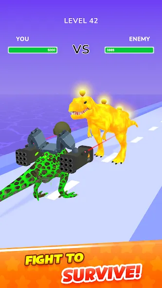 Скачать Dino Evolution Run 3D — Модификация Много денег — скриншот 3