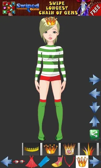 Скачать взломанную Dress up Princess for kids — Все открыто — скриншот 3