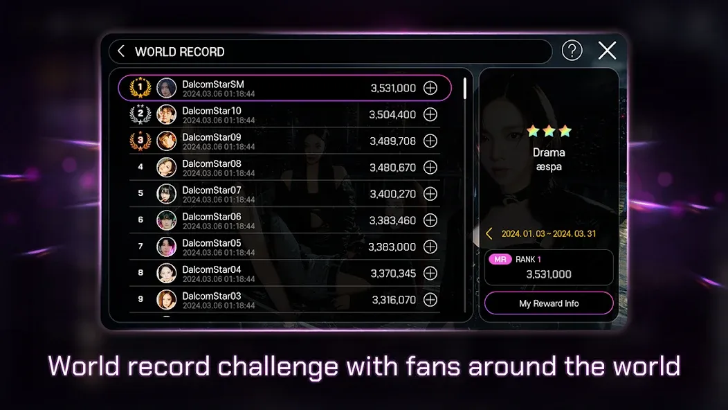 SUPERSTAR SMTOWN MOD APK — Много алмазов и билетов — скриншот 4